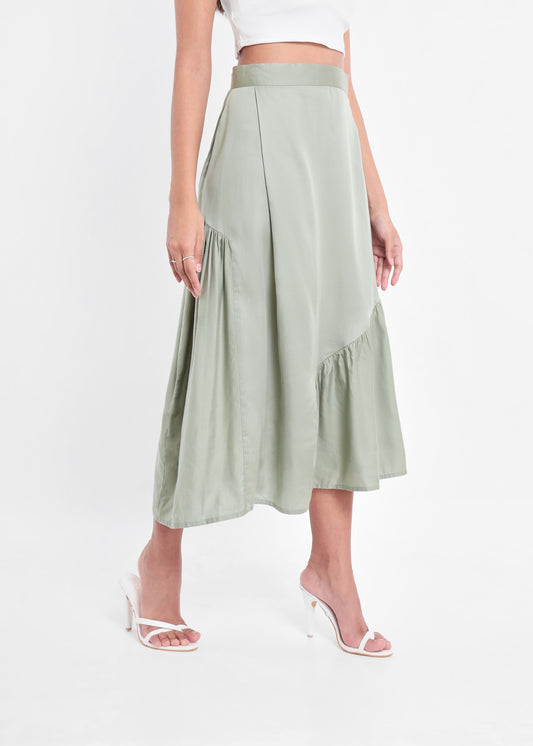 Sage Green Long Skirt Clime